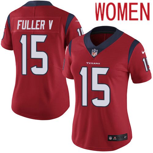 Women Houston Texans 15 Will Fuller V Red Nike Vapor Limited NFL Jersey